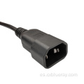 1.8 3 metros Euro Schuko 3 pin Cable AC Cable de EU en ángulo recto IEC60320 C13 Cable de alimentación del conector de enchufe para computadora